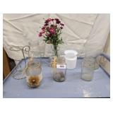 Assorted Glass Jars & Vases