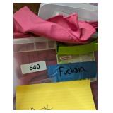 Tote w/ Lid + Approx. 300 Cloth Napkins, Fuschia