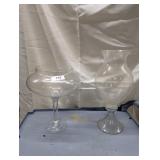 (2) Large Clear Glass Vases