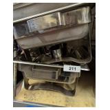 (2) Stainless Steel Chafing Pan w/ Holding Frame +