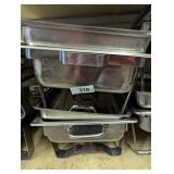 (2) Stainless Steel Chafing Pan w/ Holding Frame +