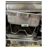(2) Stainless Steel Chafing Pan w/ Holding Frame +