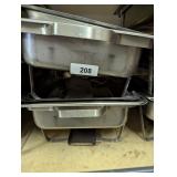 (2) Stainless Steel Chafing Pan w/ Holding Frame +