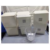 (6) Mikasa Clear Glass Ice Buckets