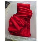 Small Tote w/ Lid + Approx. 50 Chair Ties, Red