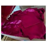 Tote w/ Lid + Approx. 300 Chair Ties, Hot Pink