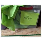 Tote w/ Lid + Approx 150 Cloth Table Cloths,