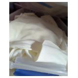 Tote w/ Lid + Approx. 100 Chair Covers, White