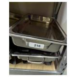 (2) Stainless Steel Chafing Pan w/ Holding Frame +
