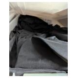 Tote w/ Lid + Black Chair Covers, Unknown Quantity
