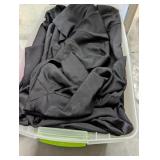 Tote w/ Lid + Approx. 100 Chair Covers, Black