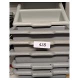 (6) Plastic Divided Silverware Holders -