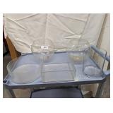 (5) Clear Glass Centerpiece Bowls