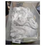 Tote w/ Lid + Chair Ties, White, Unknown Quantity