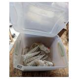 Tote w/ Lid + Bags of Shells & Other Decor