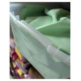 Tote w/ Lid + Cloth Napkins, Light Green,