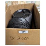 Assorted Black Disposable Plates