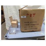 (18) Square Clear Glass Vases