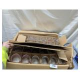 Glass Candle Holders w/ Assorted Colored Ribbons