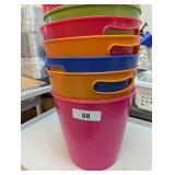 (7) Small Plastic Buckets