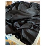 Tote w/ Lid + Approx. 100 Chair Covers, Black