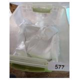 Small Tote w/Lid + Chair Ties, White,