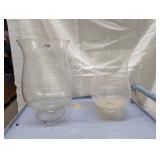 (2) Clear Large Glass Vases