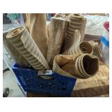 Milk Crate w/ Assorted Burlap Table Runners