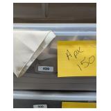 Tote w/ Lid + Approx. 150 Cloth Napkins, Tan