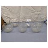(6) Glass Fish Bowl Style Centerpiece Containers