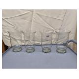 (4) Clear Glass Vases