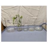 (5) Clear Glass Vases