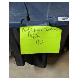 Tote w/ Lid + Approx. 40 Chair Covers, Black