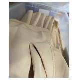 Tote w/ Lid + Approx. 300 Cloth Napkins, Carmel