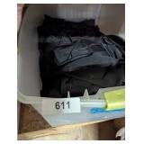 Tote w/ Lid + Approx. 150 Chair Covers, Black