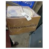 StockYourHome Elegant Gold Rimmed Plastic Bowls