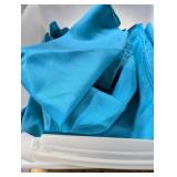 Tote No Lid + Cloth Napkins, Teal,