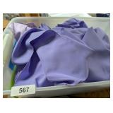 Tote w/ Lid + Approx. 300 Cloth Napkins, Amethyst