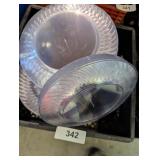 Plastic Milk Crate w/ Plastic Dinner Plates