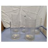 (5) Clear Glass Cylinder Vases