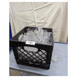 Milk Crate w/ Plastic Sweetener Packet Holders