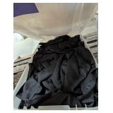 Tote w/ Lid + Approx. 200 Chair Covers, Black