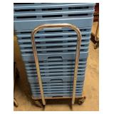 Rolling Cart w/ (7) Plastic Crates Full of