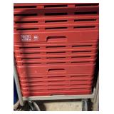 Rolling Cart w/ (8) Plastic Crates Full of