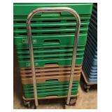 Rolling Cart w/ (9) Plastic Crates Full of