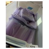 Tote w/ Lid + Approx. 150 Chair Ties, Light Purple