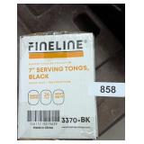 (3) Boxes Fineline 7' Serving Tongs, Black