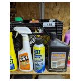 Plastic Milk Crate w/ Assorted Car Supplies, *