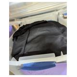 Tote w/ Lid + Approx. 100 Chair Covers, Black