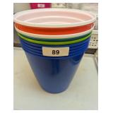 (9) Small Plastic Buckets